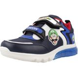 Ademende, lage sneakers met LED Ciberdron x Mario GEOX. Polyurethaan materiaal. Maten 38. Blauw kleur