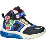 Geox - Ciberdron - Sneakers - Blauw Multi - Imitatieleer/Nylon