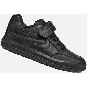 GEOX - ARZACH - Veterschoenen - ZWART - Lederlook en Glad Leer