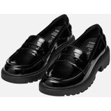 GEOX - J CASEY - Mocassins - Zwart - Leer