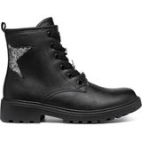 Geox j Casey Girl Meisjes Laarzen - Black Dk Silver