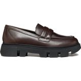 Instappers - Effen - Leer - Blokhak - Uitneembare Zool