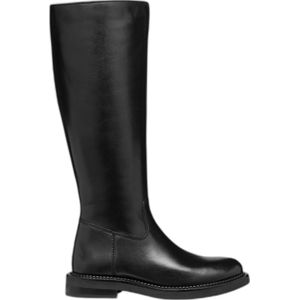 Geox - Serilda - Dameslaarzen - Zwart - Echt Leer