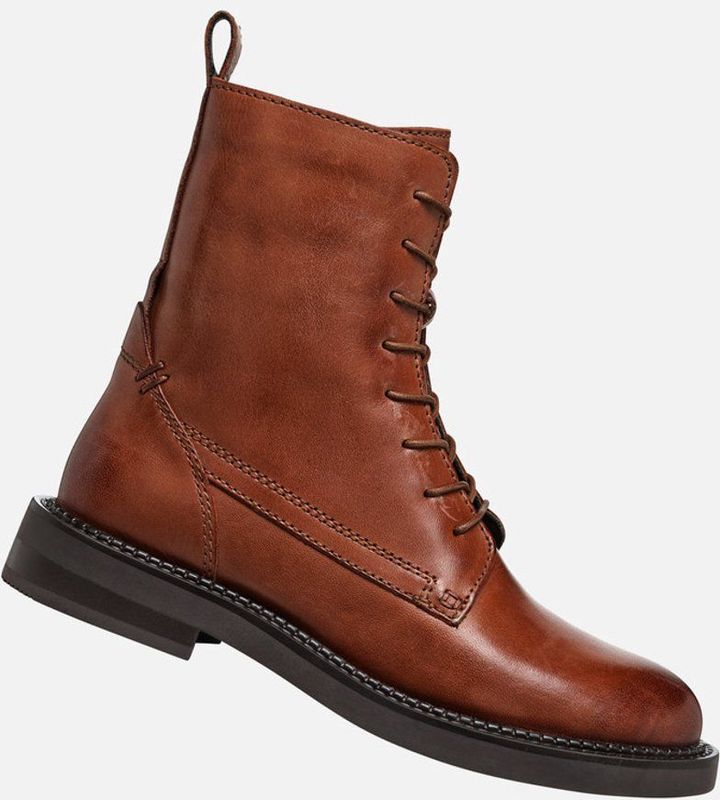 Geox - D Serilda B - Enkellaars - Lichtbruin - Ademend - Comfortabele Hak