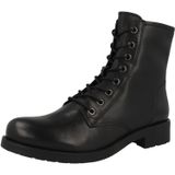 Boots - Rawelle - Effen - Leer - Blokhak - Snoersluiting