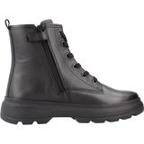 Geox - Kiddartah - Enkellaarsjes - Zwart - Rundleder