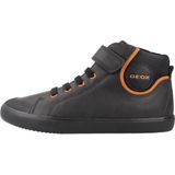 Gisli - Mid-Cut Sneaker - Zwart - Gewaxt Leer en Nylon