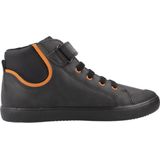Gisli - Mid-Cut Sneaker - Zwart - Gewaxt Leer en Nylon