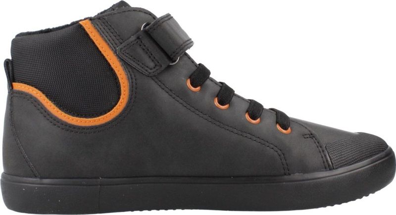 Gisli - Mid-Cut Sneaker - Zwart - Gewaxt Leer en Nylon