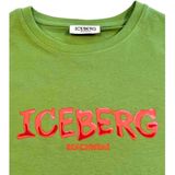 Iceberg - T-shirt - Groen - Katoen/Elastaan