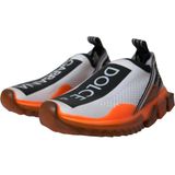 Dolce Gabbana Zwart Wit Oranje Slip-On Sorrento Dames Sneakers