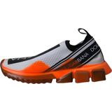 Dolce Gabbana Zwart Wit Oranje Slip-On Sorrento Dames Sneakers