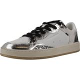 Crime London - Chelsea Schoenen - Wit - Leer en Suède - Zilver Glitterdetails