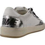 Crime London - Chelsea Schoenen - Wit - Leer en Suède - Zilver Glitterdetails