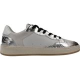 Crime London - Chelsea Schoenen - Wit - Leer en Suède - Zilver Glitterdetails