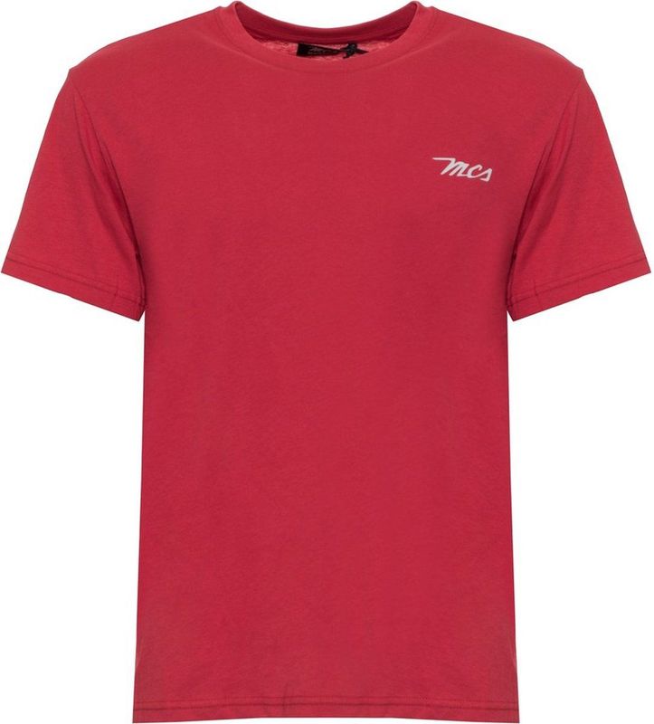 Mcs - T-shirt - Rood - 100% Katoen - Ronde Halslijn - Korte Mouwen