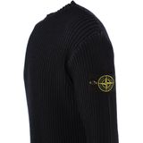 Stone Island - Gebreide Trui - Blauw - 100% Scheerwol