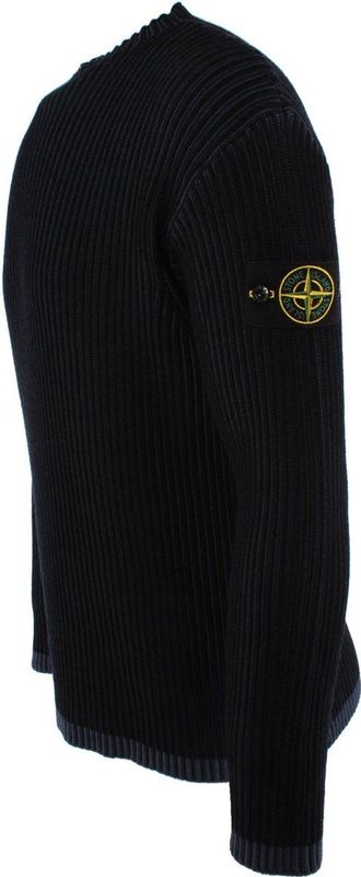 Stone Island - Gebreide Trui - Blauw - 100% Scheerwol