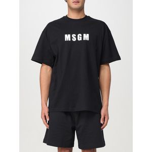 Msgm, Heren, Tops, Zwart, Maat: M