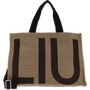 Liu Jo tote logo handtas L animalier brown