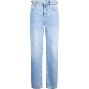 Liu Jo - Jeans - Blauw - Dames - Katoen - Tijdloze Elegantie Katoenen Broek