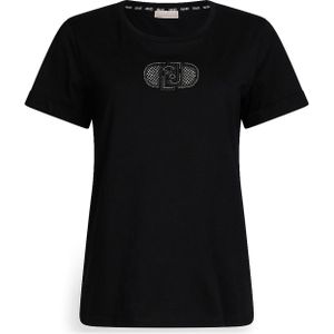 Liu Jo - T-shirt - Zwart - 100% Katoen - Korte Mouwen
