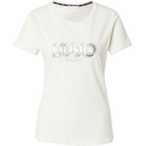 Liu Jo - Wit Katoenen T-shirt met Korte Mouwen en Ronde Hals