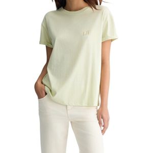 Liu Jo - Groen Katoenen T-shirt met Strass Logo
