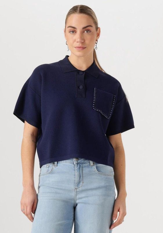 Liu Jo Maglia Chiusa M/l Tops & T-shirts Dames - Shirt - Donkerblauw - Maat XS