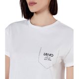 Liu Jo Ecs T-shirt Moda M/c Tops & T-shirts Dames - Shirt - Wit - Maat S