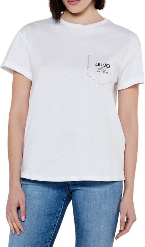 Liu Jo Ecs T-shirt Moda M/c Tops & T-shirts Dames - Shirt - Wit - Maat S