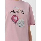 Liu Jo - T-shirt - Roze - Katoen - Met Grafische Print
