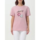 Liu Jo - T-shirt - Roze - Katoen - Met Grafische Print