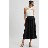 Liu Jo - Gonna TS NAV Longuet - Geplooide Minirok - Zwart - Polyester