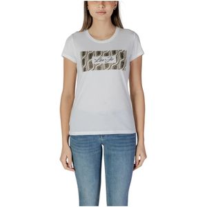 Liu Jo - Katoenen T-shirt - Wit - Korte Mouwen