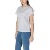 Liu Jo - T-shirt - Wit - 100% Katoen - Ronde Hals - Korte Mouwen