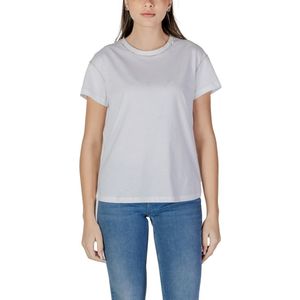 Liu Jo - T-shirt - Wit - 100% Katoen - Ronde Hals - Korte Mouwen