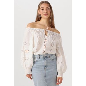 Liu Jo - Off-Shoulder Tuniekblouse - Wit - 100% Katoen Poplin