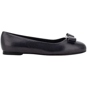 Salvatore Ferragamo - Ballerina's - Zwart - Leer