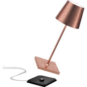 Poldina Pro Mini Copper Leaf LED tafellamp, oplaadbaar en dimbaar - 8056300196884