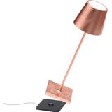 Zafferano Poldina Pro Copper Leaf LED tafellamp, oplaadbaar en dimbaar - LD0340RFR