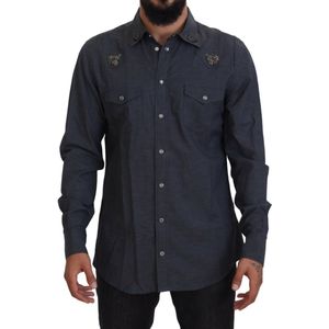 Dolce & Gabbana - Long Sleeve Western Shirt - Blauw - Casual
