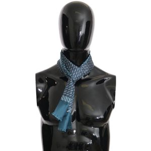 Dolce & Gabbana Dames sjaal blauw barok heren sjaal franjes