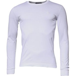 Dolce & Gabbana - Pullover Sweater - Wit - 100% Katoen - Met Kroon Borduursel