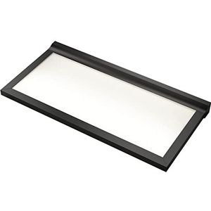 L&S Papershelf Led-wandrek, tafellamp, 450 mm, met aluminium frame, verlicht melkglas, 4000 K, neutraal wit, met schakelaar, 230 V, zwart