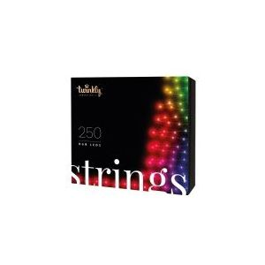 Twinkly Strings - 250 App-Controlled RGB LEDs. 20 Meters. Black Wire.