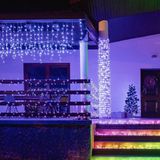 Twinkly icicle Lichtgordijn - Binnen/buiten - RGBW - 190 LED-lichtketting - Decoratie - App-gestuurde - Transparante