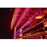 Twinkly icicle Lichtgordijn - Binnen/buiten - RGBW - 190 LED-lichtketting - Decoratie - App-gestuurde - Transparante