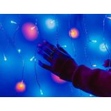 Twinkly icicle Lichtgordijn - Binnen/buiten - RGBW - 190 LED-lichtketting - Decoratie - App-gestuurde - Transparante