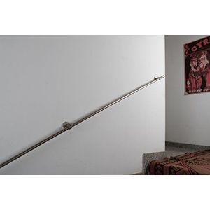 Leuning: diameter 20 mm, L. 390 cm. gesatineerd staal, debiet 80 kg - compleet